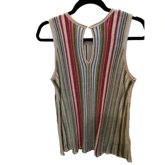 Tommy Bahama Women's Sleeveless Vista Sol Stripe Swing Tank Sweater Size S/P - Picture 4 of 5